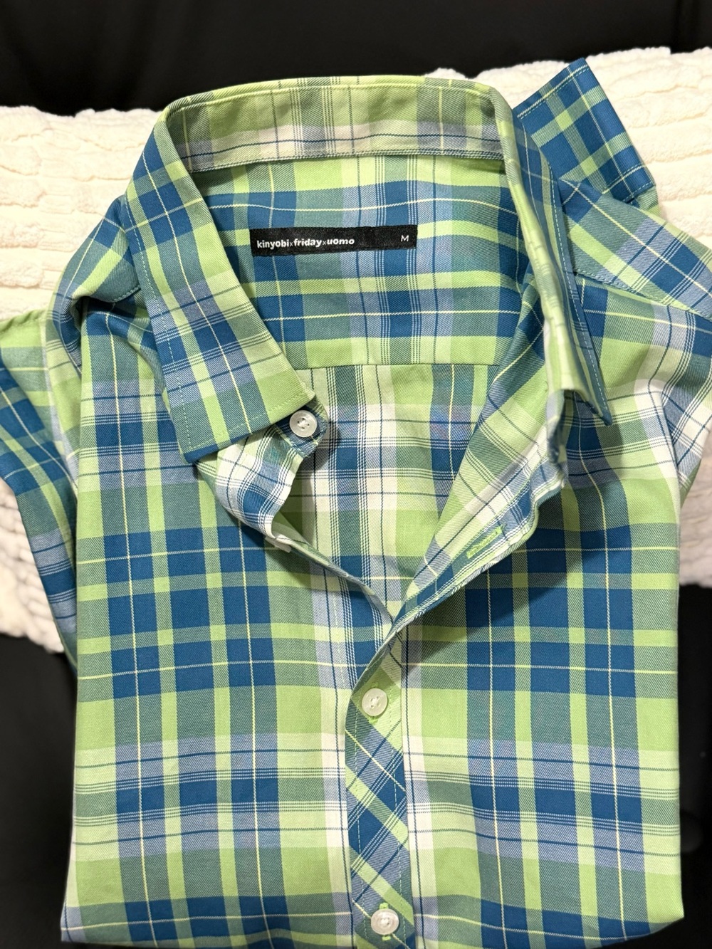 Kinyobi x Friday x Uomo Plaid Button Down Long Sleeve Shirt
